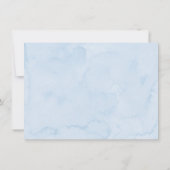 ブルーボーイテディベアホットエアバルーン誕生日 サンキューカード (裏面)