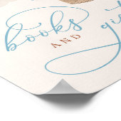 ブルーボーイテディベア赤ちゃんシャワー本&ギフトサイン ポスター (角)