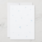 ブルーボーイドレス赤ちゃんシャワー 招待状 (裏面)