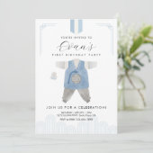 ブルーボーイハンボックドルジャンチ最初の誕生日 招待状 (スタンド正面)