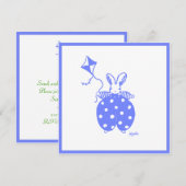 ブルーボーイバニーの招待 招待状 (正面/裏面)