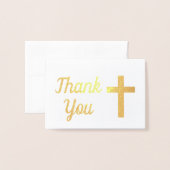 ブルーボーイバプティスファースト誕生日写真ありがとう 箔カード (封筒付き正面)