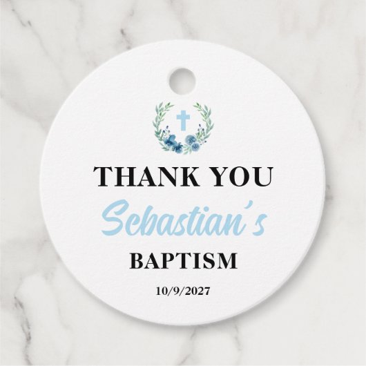 ブルーボーイバプティスラウンド フェイバータグ (正面)