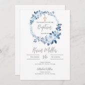 ブルーボーイバプテスマ招待状 招待状 (正面/裏面)