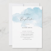 ブルーボーイバプテスマ招待状。第一聖餐式 招待状 (正面)