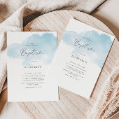 ブルーボーイバプテスマ招待状。第一聖餐式 招待状