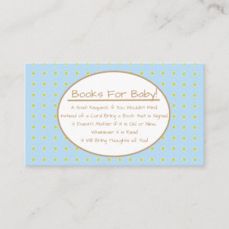 ブルーボーイバードベビーシャワー書要旨挿入 エンクロージャーカード