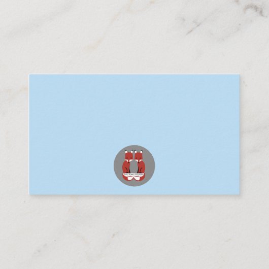 ブルーボーイバードベビーシャワー書要旨挿入 エンクロージャーカード (裏面)