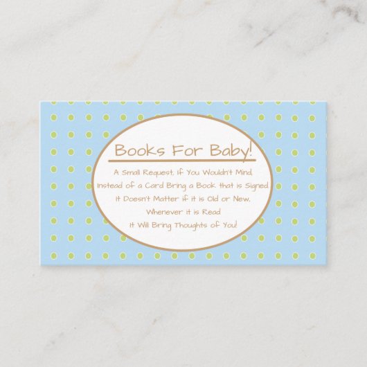 ブルーボーイバードベビーシャワー書要旨挿入 エンクロージャーカード (正面)