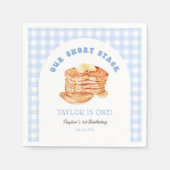 ブルーボーイパンケーキブレックファースト1st誕生日パーティー スタンダードカクテルナプキン (正面)