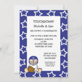 ブルーボーイフットボールのベビーシャワーの招待状 招待状 (正面)