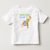 ブルーボーイフルパーソナライズされた誕生日Tシャツ トドラーTシャツ (正面)