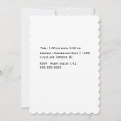 ブルーボーイベアーベビーシャワー 招待状 (裏面)