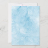 ブルーボーイベア彼の方法で、金ゴールド星ベビーシャワー 招待状 (裏面)