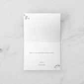 ブルーボーイベビーイン開花ベビーシャワーサンキューカード サンキューカード (内部)