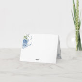 ブルーボーイベビーイン開花ベビーシャワーサンキューカード サンキューカード (裏面)