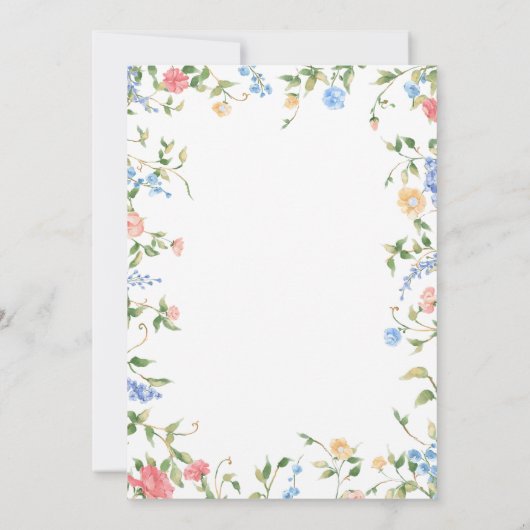 ブルーボーイベビーイン開花ベビーシャワー 招待状 (裏面)