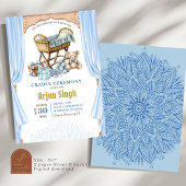 ブルーボーイベビーシャワーゆりかごの式 招待状