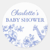 ブルーボーイベビーシャワーサファリトイレデジュイ ラウンドシール (正面)