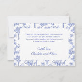 ブルーボーイベビーシャワートイレサファリサンキューカード サンキューカード (裏面)