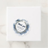 ブルーボーイベビーシャワーラウンドメッセージカード フェイバータグ (インサイチュ)