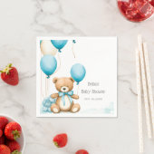 ブルーボーイベビーシャワー待つことができる スタンダードカクテルナプキン (インサイチュ)