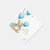 ブルーボーイベビーシャワー待つことができる スタンダードカクテルナプキン (角)