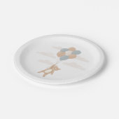 ブルーボーイベビーシャワー待つことができる ペーパープレート (アングル)