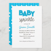 ブルーボーイベビー振りかける招待状 招待状 (正面/裏面)