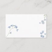 ブルーボーイベビー開花シャワーブックベビーカード プレイスカード (裏面)