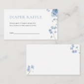 ブルーボーイベビー開花ベビーシャワーおむつラッフルカード プレイスカード (正面/裏面)
