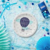 ブルーボーイホットエアバルーンベビーシャワーパーティー ペーパープレート (パーティー)