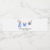 ブルーボーイボヘミアン服ベビーシャワー ペットボトルラベル (シングルラベル)