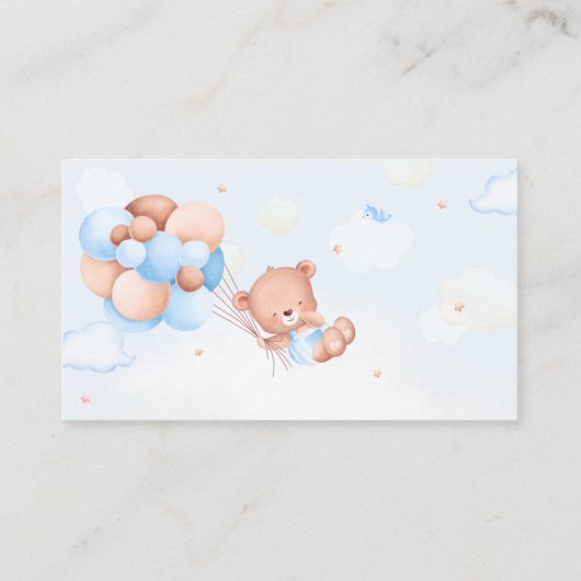 ブルーボーイボホテディベアバルーンブズベビー エンクロージャーカード (裏面)
