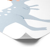 ブルーボーイボホ恐竜誕生日歓迎 ポスター (角)