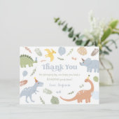 ブルーボーイボホ恐竜誕生日 サンキューカード (スタンド正面)