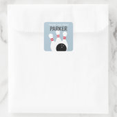 ブルーボーイボーリングパーティー誕生日 スクエアシール (バッグ)