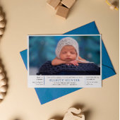 ブルーボーイポスト誕生ベビーシャワー写真Sip & See 招待状