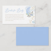 ブルーボーイムーンベビーシャワーブックベビーカード プレイスカード (正面/裏面)