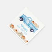 ブルーボーイリトルカボチャかわいい赤ちゃんシャワー スタンダードカクテルナプキン (角)