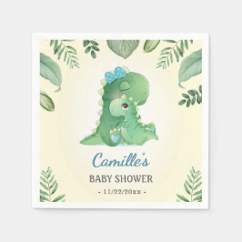 ブルーボーイワイルド恐竜の赤ちゃんシャワー散水台 スタンダードカクテルナプキン