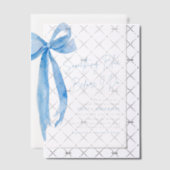 ブルーボーイング何か青い前に私はブライダルシャワー ベラム紙招待状 (オフセット (招待状))