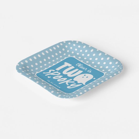 ブルーボーイ不気味2ハロウィーン2回目の誕生日 ペーパープレート (傾斜あり)