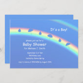 ブルーボーイ傘とドロップ 招待状 (正面/裏面)