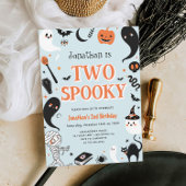 ブルーボーイ写真2ハロウィン不気味2回目の誕生日 招待状