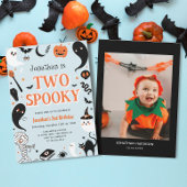 ブルーボーイ写真2ハロウィン不気味2回目の誕生日 招待状
