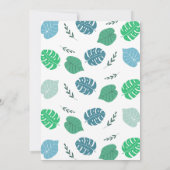 ブルーボーイ恐竜ボホ4歳の誕生日 招待状 (裏面)