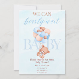 ブルーボーイ我々は赤ちゃんシャワー招待状待ち 招待状