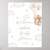 ブルーボーイ歓迎ベイビーシャワーを待つことができる ポスター (正面)