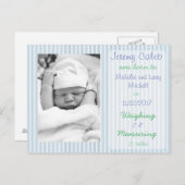 ブルーボーイ生誕発表葉書 案内ポストカード (正面/裏面)